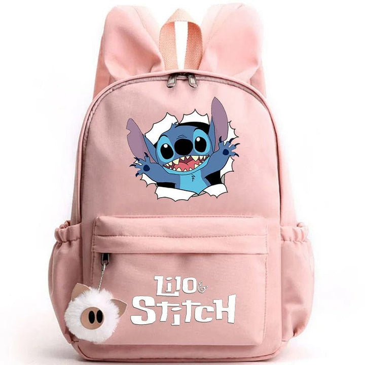 Cartable enfant, design mignon, compartiments multiples, porte-clés inclus. Idéal rentrée scolaire.