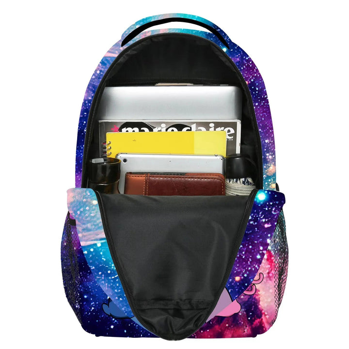 Cartable enfant tendance, design galactique, personnages attachants.  Sac scolaire pratique et stylé.