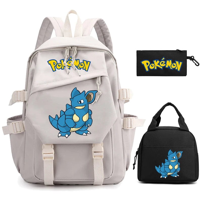 "Cartable Pokémon coloré avec Pikachu, design spacieux pour livres et fournitures scolaires, idéal rentrée scolaire."