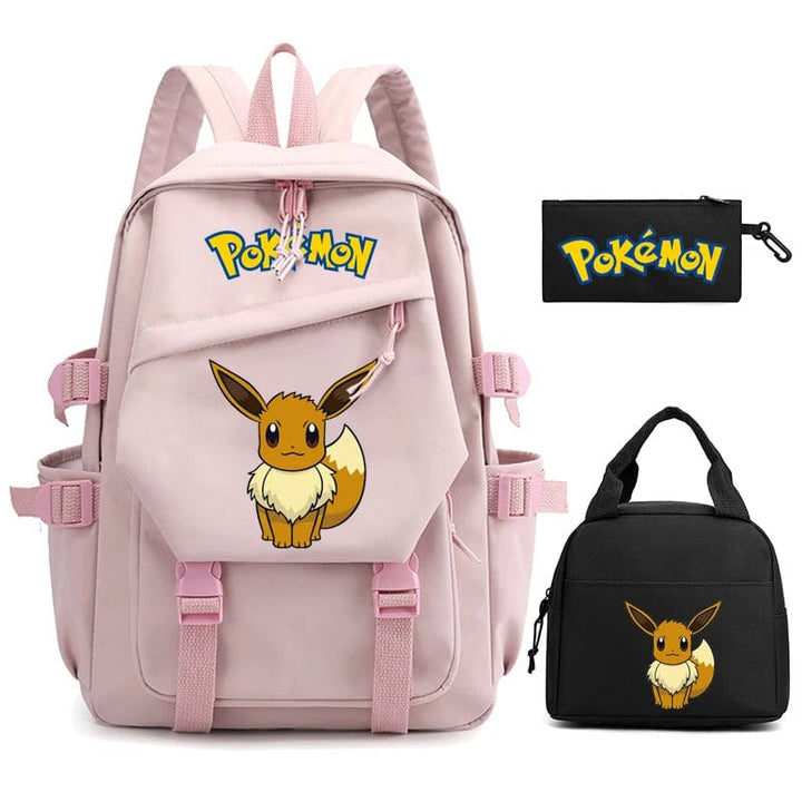 "Cartable Pokémon coloré avec Pikachu, design spacieux pour livres et fournitures scolaires, idéal rentrée scolaire."