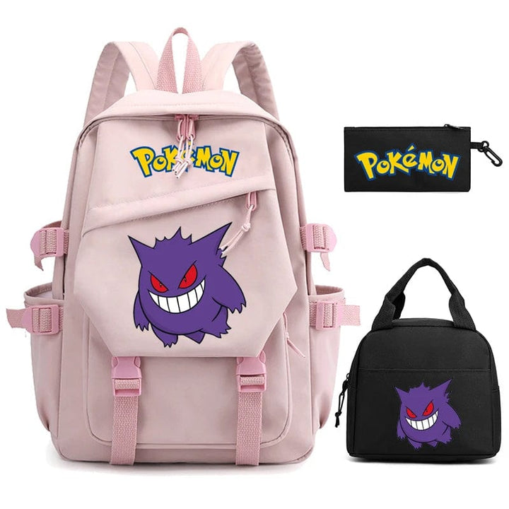 "Cartable Pokémon coloré avec Pikachu, design spacieux pour livres et fournitures scolaires, idéal rentrée scolaire."