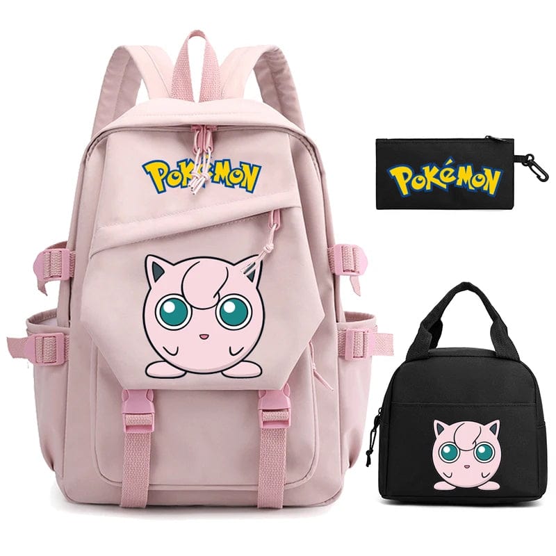 "Cartable Pokémon coloré avec Pikachu, design spacieux pour livres et fournitures scolaires, idéal rentrée scolaire."