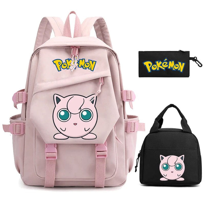 "Cartable Pokémon coloré avec Pikachu, design spacieux pour livres et fournitures scolaires, idéal rentrée scolaire."