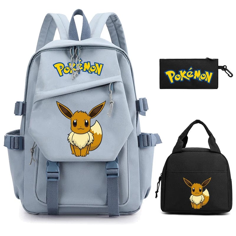 "Cartable Pokémon coloré avec Pikachu, design spacieux pour livres et fournitures scolaires, idéal rentrée scolaire."