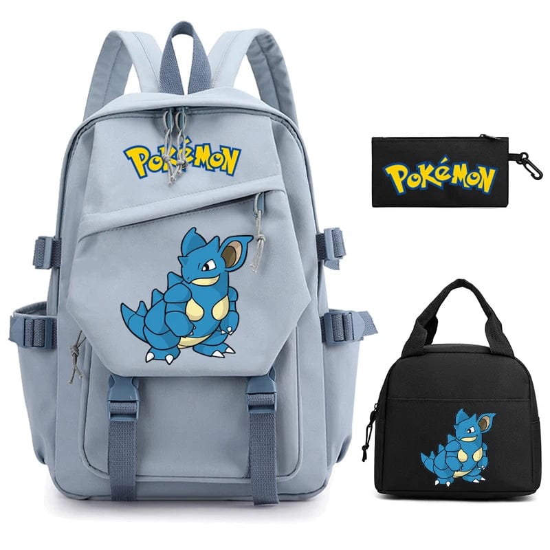 "Cartable Pokémon coloré avec Pikachu, design spacieux pour livres et fournitures scolaires, idéal rentrée scolaire."