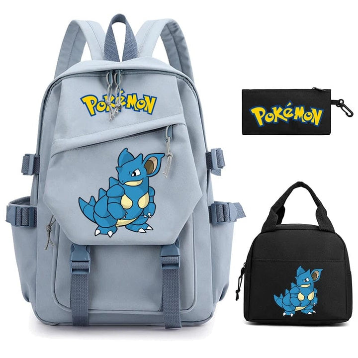 "Cartable Pokémon coloré avec Pikachu, design spacieux pour livres et fournitures scolaires, idéal rentrée scolaire."