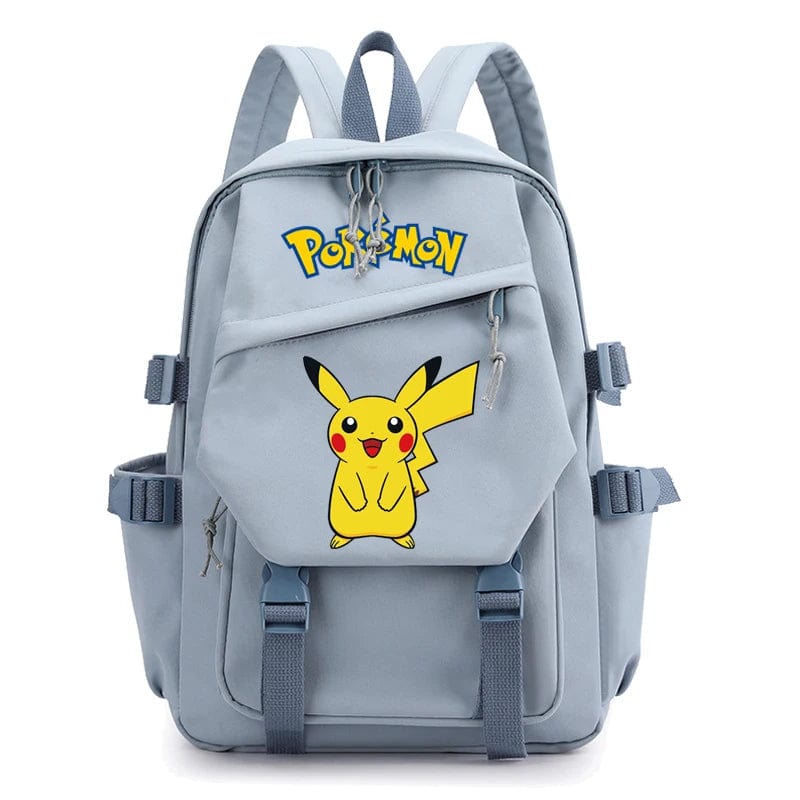 "Cartable Pokémon coloré avec Pikachu, design spacieux pour livres et fournitures scolaires, idéal rentrée scolaire."