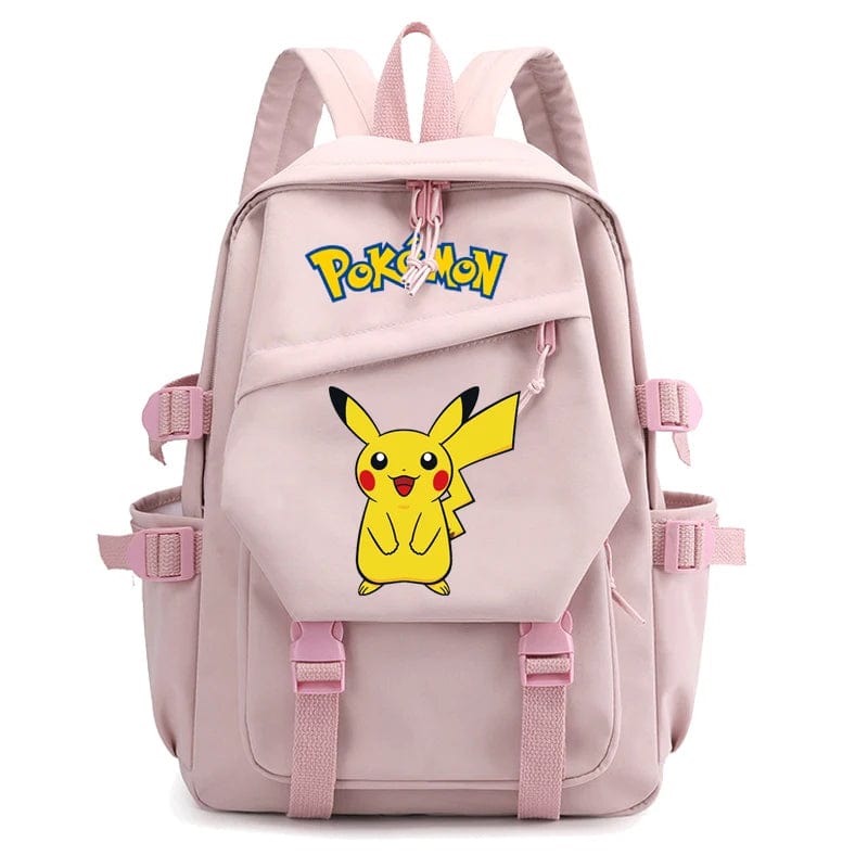 "Cartable Pokémon coloré avec Pikachu, design spacieux pour livres et fournitures scolaires, idéal rentrée scolaire."
