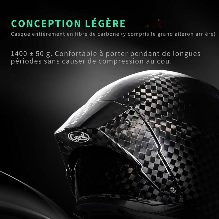 Casque moto intégral léger, fibre carbone.  Design aérodynamique, homologué DOT/ECE. Sécurité et confort.