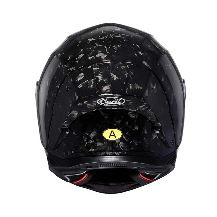 Casque moto intégral léger, fibre carbone.  Design aérodynamique, homologué DOT/ECE. Sécurité et confort.