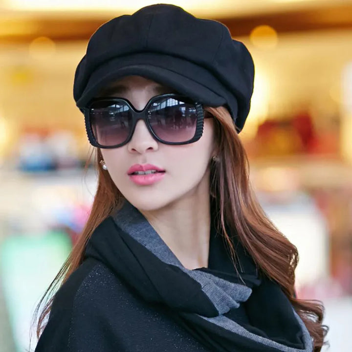 Chapeau casquette ballon vintage unisexe pour l'hiver, accessoire mode en tissu chaud, look rétro chic.