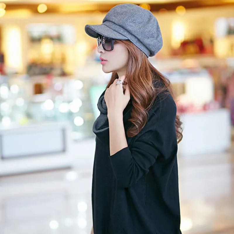 Casquette ballon hivernale vintage unisexe, élégante et chaude. Parfaite comme accessoire de mode pour l'hiver.