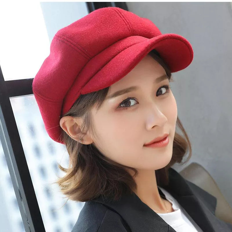 Casquette ballon unisexe chaude et élégante, design vintage pour l'hiver. Un accessoire de mode rétro indispensable.