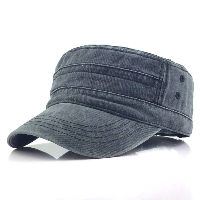 "Casquette militaire rétro homme ajustable, vue de profil, couleur kaki, design vintage moderne, matériau respirant."