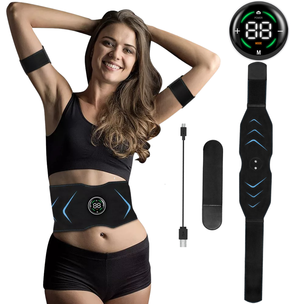 Ceinture amincissante électrostimulation. Brûle graisses, muscle abdominaux.  Confort optimal.