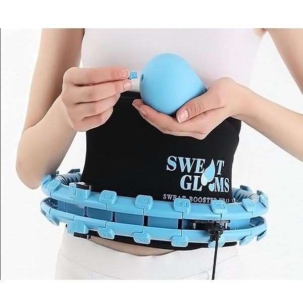 "Cerceau fitness hula hoop coloré et pondéré, idéal pour brûler des calories et tonifier les muscles à domicile."