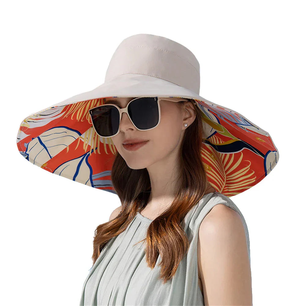 Léger chapeau bob d'été réversible pour femmes, parfait pour la plage et les vacances.
