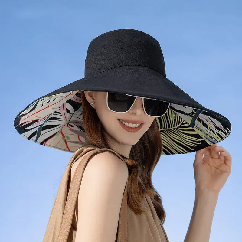 Chapeau bob réversible et polyvalent pour femme, parfait été, plage, et protection solaire.