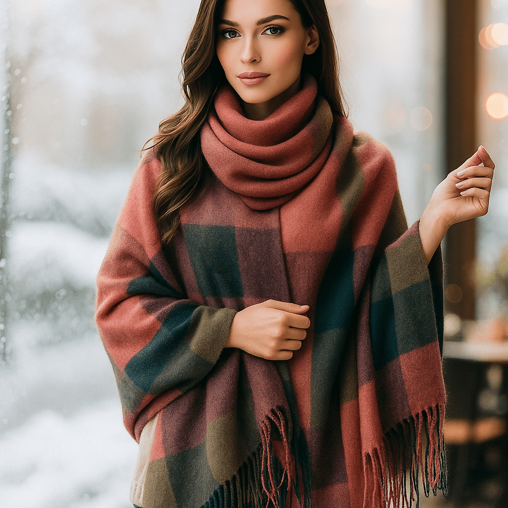Élégante écharpe cachemire pour femme, parfaite pour rester au chaud avec style durant l'hiver.