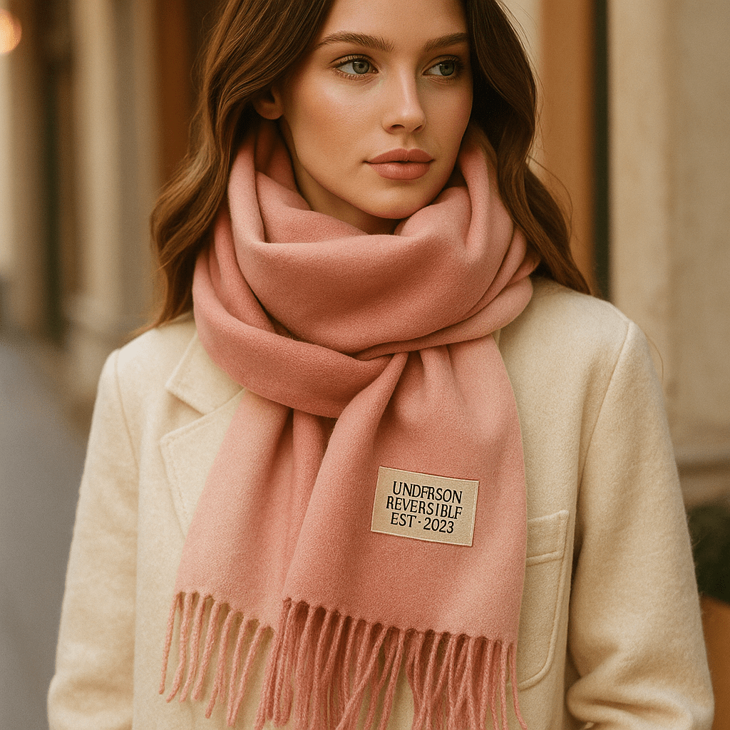 Châle pashmina femme bicolore, accessoire réversible mode pour l'hiver.
