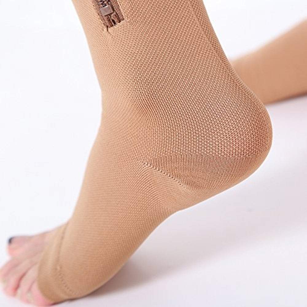 Chaussettes de compression unisexe 20-30 mmHg pour soulager les jambes lourdes, soutien veineux et anti-gonflement. Confort quotidien.