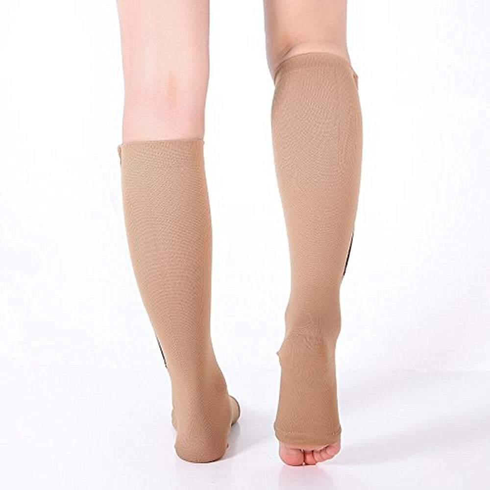 Chaussettes de compression respirantes unisexe 20-30 mmHg pour un confort quotidien et un soutien veineux optimal.
