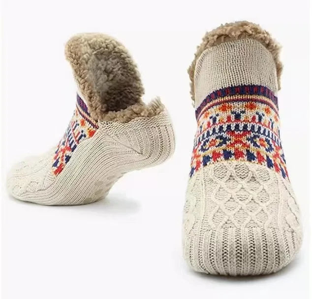 Chaussettes de détente femme et homme, chaudes et confortables, idéales pour le cocooning hiver.