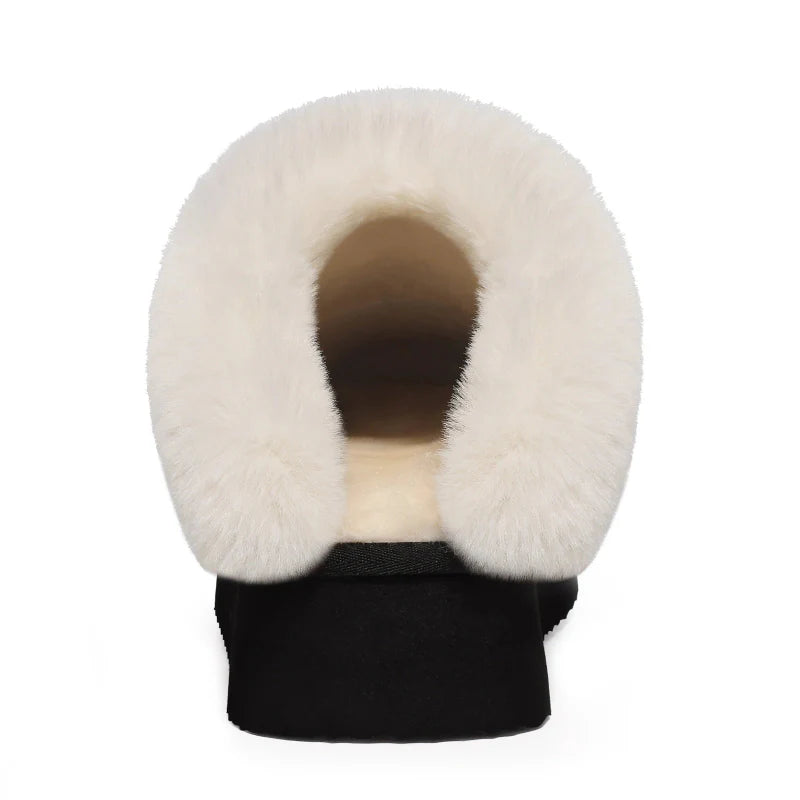 Pantoufles femme douces et chaudes, fourrées pour un confort hivernal optimal à la maison.