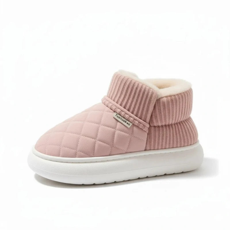 Chaussons d'hiver chauds pour femmes, confortables et doux, idéaux pour la maison.