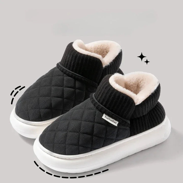 Chaussons d'hiver moelleux pour femmes, garantissant chaleur et confort tout au long de la saison froide.