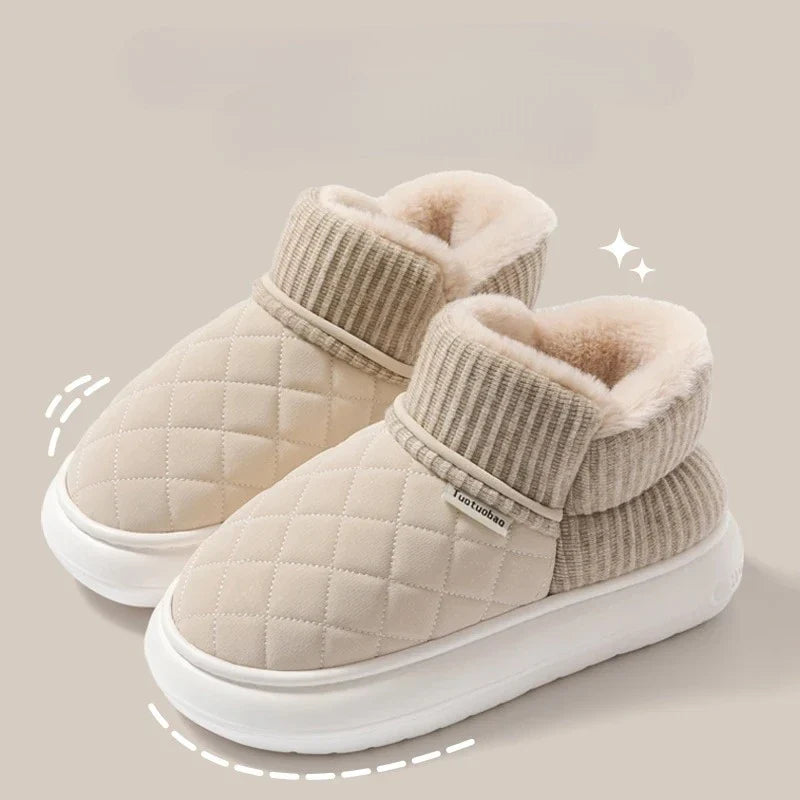 Chaussons de cocooning pour femmes, parfaits pour se détendre à la maison, chauds et confortables.