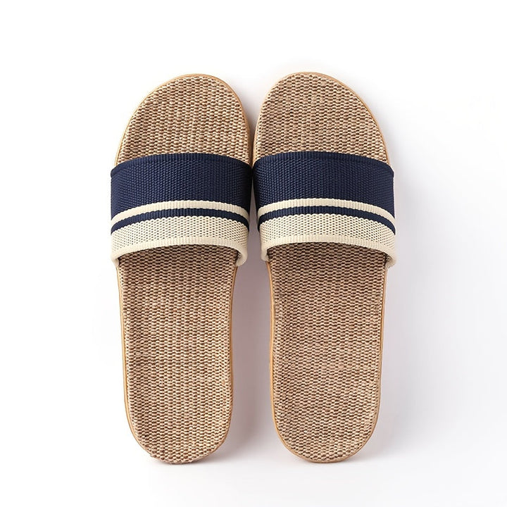 Pantoufles d'été ouvertes multicouleur pour femmes, design respirant et confortable.