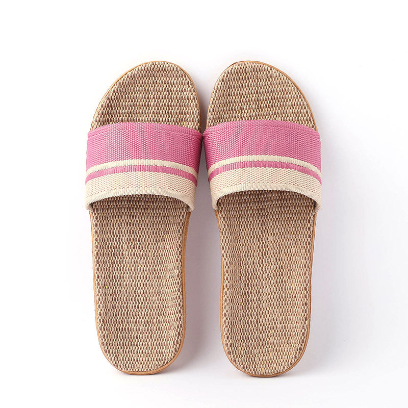 Chaussons d'été multicouleur pour femmes, tissu respirant pour un confort optimal à la maison.