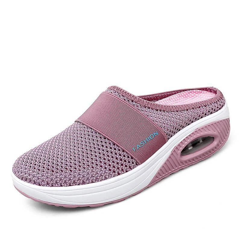 Chaussons orthopédiques femme, respirantes et antidérapantes pour un soutien optimal.