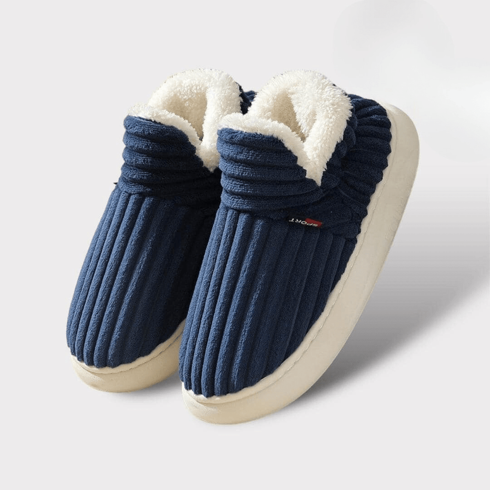 "Chaussons d'hiver pour femme, chauds et doux, avec semelle antidérapante, en coloris tendance."