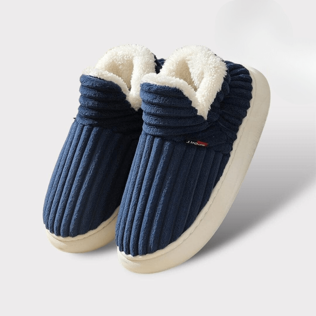 "Chaussons d'hiver pour femme, chauds et doux, avec semelle antidérapante, en coloris tendance."