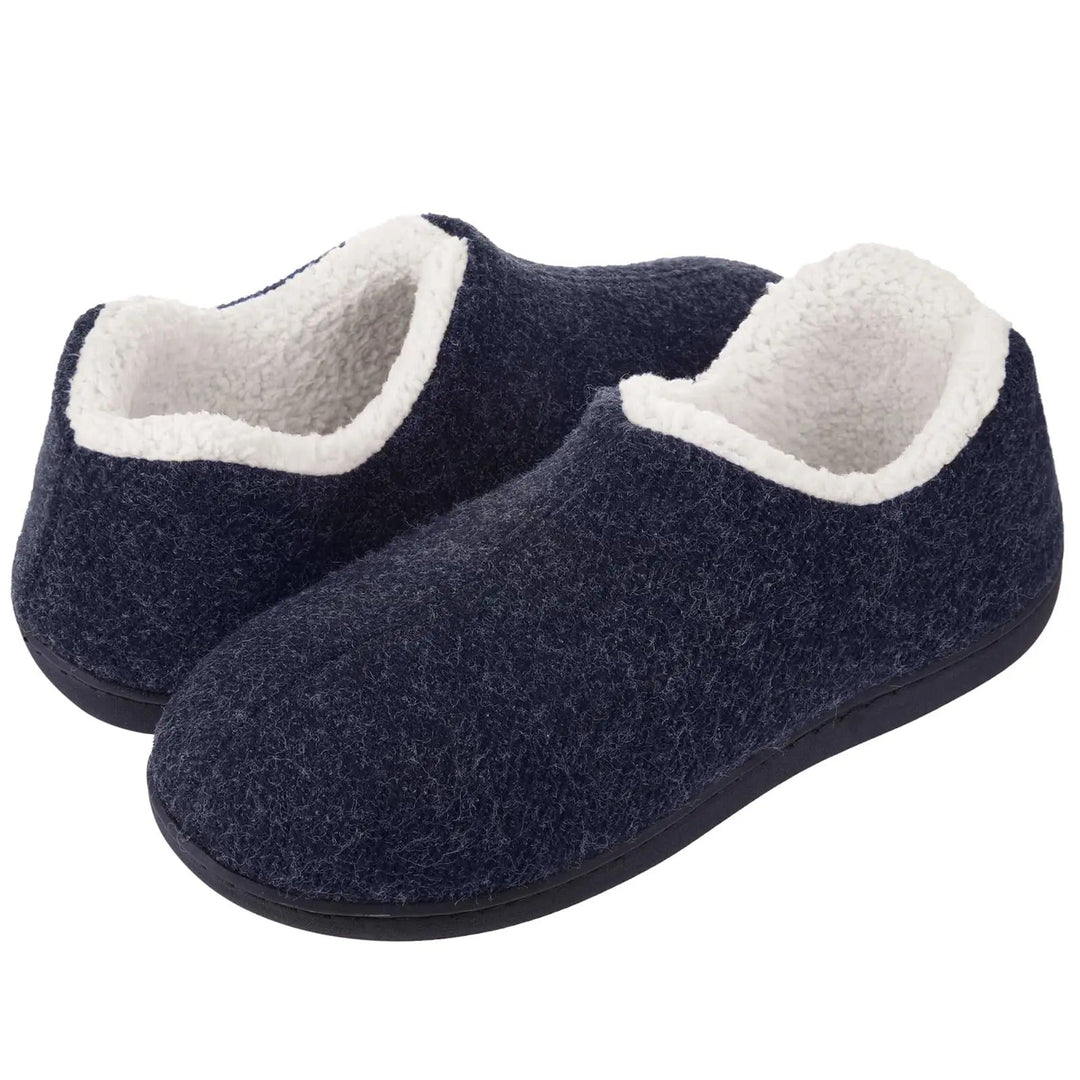 Confortables chaussons femme, mousse à mémoire, chauds pour l'hiver, doublure laine.