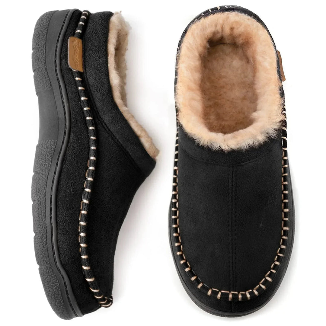 Chaussons homme hiver chauds et ultra-confortables, doublure moelleuse pour un bien-être optimal à la maison.