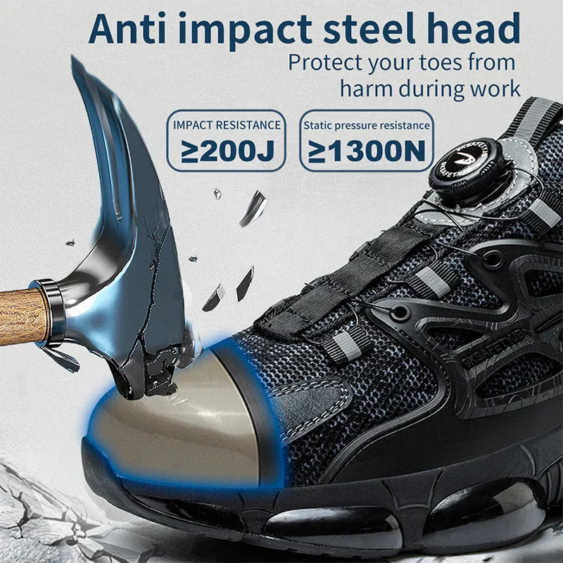 Chaussures de sécurité durables et robustes, anti-perforation, conçues pour environnements exigeants.