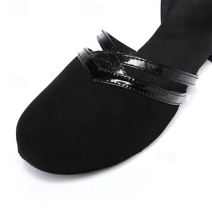 Chaussures à talon bas pour danse moderne, élégantes et confortables, design sophistiqué pour femmes, semelle antidérapante.