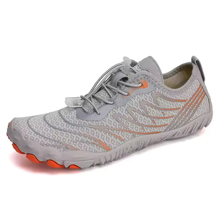 Chaussures aquatiques minimalistes flexibles unisexes pour sport nautique, plage et yoga. Légères et respirantes.