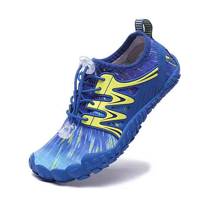 Baskets d'eau pieds nus en tissu pour sport aquatique. Sensation de pieds nus, légèreté et protection.