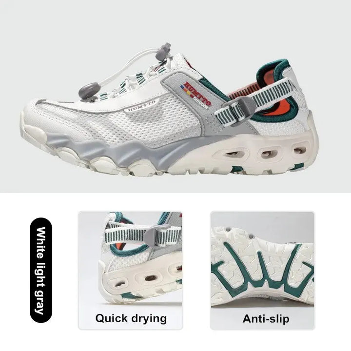 Chaussures de randonnée aquatique femme, offrant adhérence et confort optimal en été.