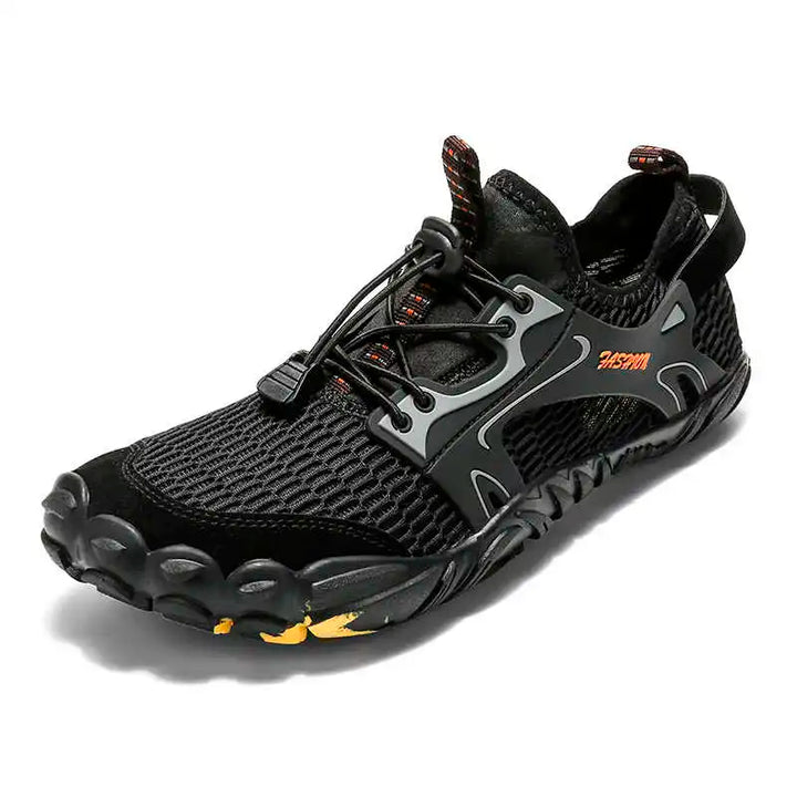 Chaussures aquatiques légères unisexe, séchage rapide, offrant protection et flexibilité pour activités.