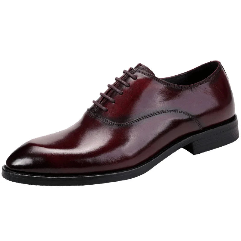 "Chaussures classiques en cuir véritable pour hommes, élégantes, avec semelle ergonomique pour un confort et style supérieurs