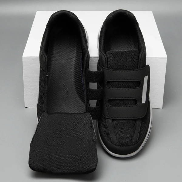Chaussures diabétiques hommes avec sangles velcro pour ajustement facile et confort quotidien.