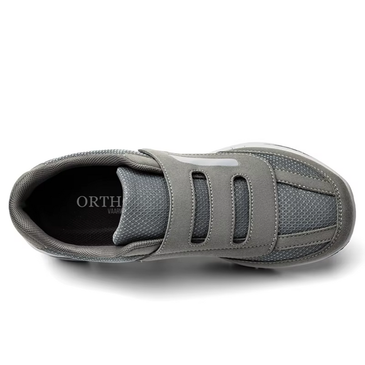 Assortiment de chaussures diabétiques hommes, conçues pour le confort et l'ajustement optimal.