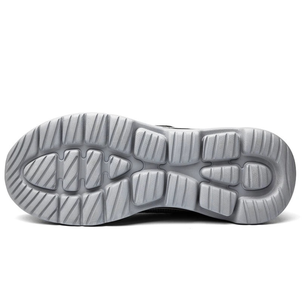 Semelle antidérapante de chaussures orthopédiques hommes, garantissant bien-être et stabilité.