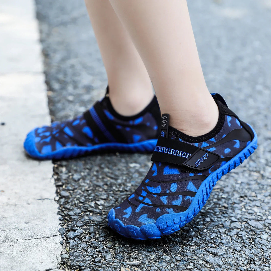 Chaussures d'eau enfants à séchage rapide, tissu respirant, protection pour les pieds sur la plage.