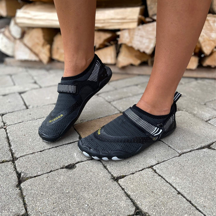 Aquashoes polyvalentes d'été, séchage rapide, pour plage, piscine, mer, sport nautique et randonnée.